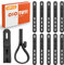 OioTuyi Pack of 10 Reusable Silicone Cable Ties, Adjustable Cable Management Organiser with Lock Buckle, Elastic Rubber Cable Ties for Rolades and Travel