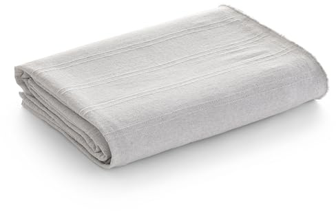 GAMUSI Mehrzweck-Tagesdecke, ecru – leichte und robuste Tagesdecke – Schutz für Sofa, Bett und Sessel – moderne dekorative Decke, 180 x 140 cm, Hellgrau