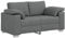 vidaXL Modernes 2-Sitzer Sofa in Dunkelgrau | Schmutzabweisendes Textilene-Kissen | Stylische Wohnmöbel | Bequem e Sitzgelegenheiten | Für ideales Innendesign | Couch kompakt für Zwei Personen |