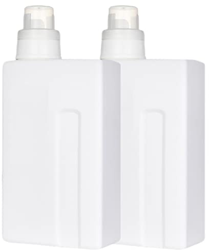 VALICLUD Bidon Lessive Vide Réutilisable en Pe 2pcs 1000ml pour Maison et Hôtel, Flacon de Lotion Sub Multifonction, Contenant Détergent à Laver