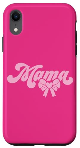 Hot Pink Heart Pink Mama Bow Minimalist Hot Pink Mama Case for iPhone XR