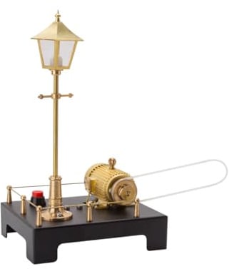 JOTPOR Retro Generator - Retro Mini Steam Power Modellbausatz für Erwachsene, Vintage funktionierende Straßenlampe mit funktionaler Dampfmaschine, pädagogisches STEM-Modell