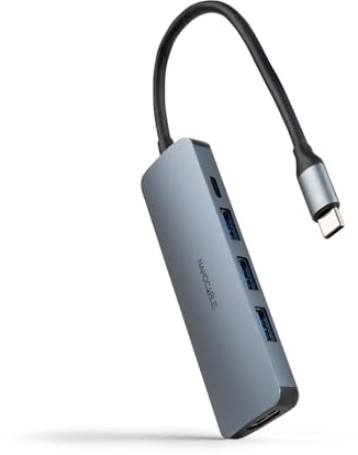 Docking Tipo-C Nanocable 10.16.4605-3xUSB- 1xHDMI 4K- 1xUSB Tipo-C PD- Gris