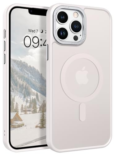GaoBao für iPhone 13 Pro Max Hülle, Handyhülle iPhone 13 Pro Max [Kompatibel mit MagSafe] Durchscheinende Matte Magnetische Stoßfeste Anti-Fingerabdruck Schutzhülle 6,7 Zoll, Hellgrau
