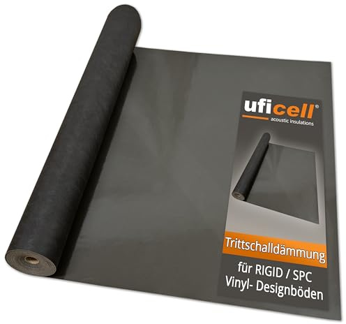 uficell® VinoSound Rigid Premium Akustik Verlegeunterlage Trittschalldämmung für SPC/Rigid klick Vinylböden - Druckfestigkeit: 1900 kPa - Stärke: 1,5 mm (20 m²)