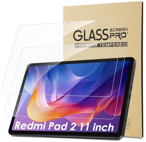Bighan 2 Stück Schutzfolie Kompatibel mit Xiaomi Redmi Pad 2 11 zoll | 9H Härte Schutzglas Displayfolie, Kratzfest, HD-Klarheit