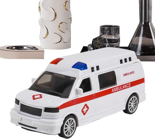 Spielzeugauto für – realistische Fahrzeuge – Krankenwagen mit Rundumleuchte, für Garten, Party, Geburtstag
