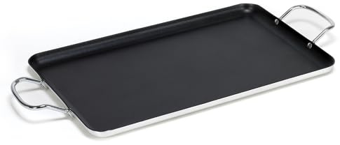 Imusa Doppelbrenner-Grillplatte, antihaftbeschichtet, 50,8 cm, Schwarz