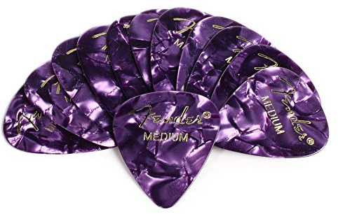 Fender 351 Premium Celluloid Guitar Picks (12-Pack) Medium Purple Moto Medium