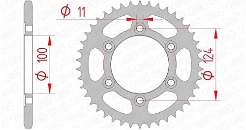 Stahl-Kettenrad AFAM 520-48Z (Silber)