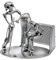 STEEMO Original Schraubenmännchen Figur: Eishockey – Handgefertigte Metall-Deko aus Stahl, kreative Eishockey-Skulptur und Geschenkidee für Fans, Spieler & Torhüter, 20x14x18 cm