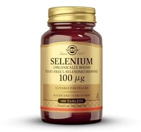 Solgar | Selenio (Sin levadura) 100 µg | 100 Comprimidos