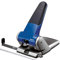 Leitz Extrastarker Registraturlocher, Metall, geeignet für bis zu 65 Blatt, Anschlagschiene mit Formatvorgaben, Ergonomisches Design dank Griffmulde, blau, 51800035