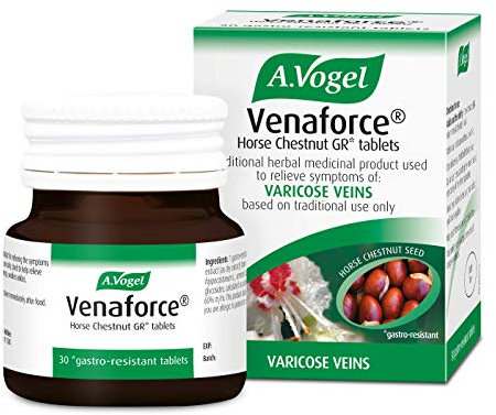A.Vogel Venaforce Horse Chestnut Tablets | Relieve Symptoms of Varicose Veins, Tired Aching Legs, Leg Cramps & Swollen Ankles | 30 Tablets