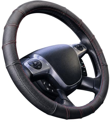 Sumex 2505FL1 Lenkradhülle, Leder, Schwarz