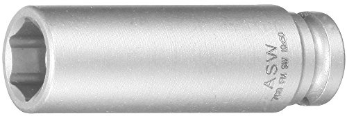 ASW 70062 Kraft-Steckschlüssel-Einsatz lang mit Federmagnet 1/4 Zoll 6-kant 10 mm