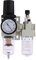 Compresseur d'Air Filtre Régulateur 1/4, Qualité Industrielle ORAZIO Piège à Humidité de l'Eau Séparateur d'Huile Lubrificateur élimination Humide pour Pistolets à Peinture Outils Pneumatiques