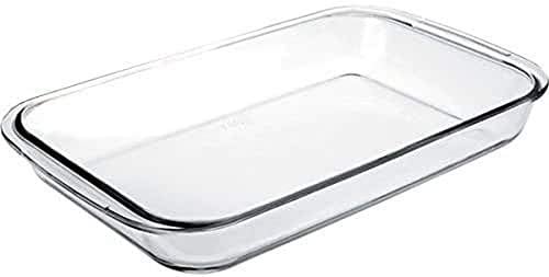 Ibili 480740 Plat Rectangulaire, Verre, Transparent, 40 x 23 x 5 cm