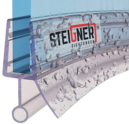 STEIGNER Duschdichtung, 40cm, Glasstärke 3,5/4/ 5 mm, Vorgebogene PVC Ersatzdichtung für Runddusche, UK18
