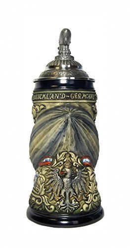 KING Jarra de cerveza alemana zeppelin, 0,75 litros