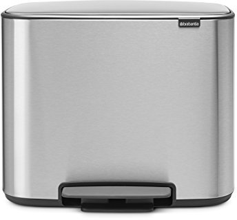 Brabantia Bo Treteimer 36 L Abfalleimer, Metall, Matt Steel Fingerprint Proof, 54 x 36.5 x 44 cm, 1 Einheiten