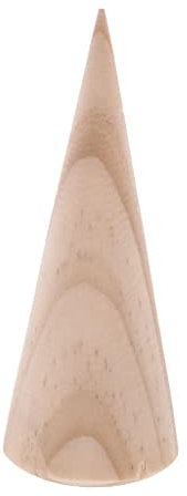 P Prettyia Schmuckständer Schmuckhalter Ringdisplay Kegel Form Aufsteller Display Holz Ringhalter Ringständer - Holz - L