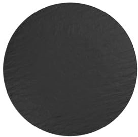 Villeroy & Boch - Manufacture Rock Brotteller 16 cm Schwarz, Spülmaschinenfest, Mikrowellensicher, Teller Schwarz, Kleiner Teller, Snackteller, Geschirr, Premium Porzellan