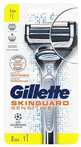 Gillette SkinGuard Sensitive Razor + 1 Razor Blade for Men, for Sensitive Skin and Prevents Skin Irritation