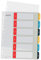 Leitz PC-beschriftbares Register in A4 Format, 1-6, Robust, Mehrfarbig, Cosy-Serie, 12460000