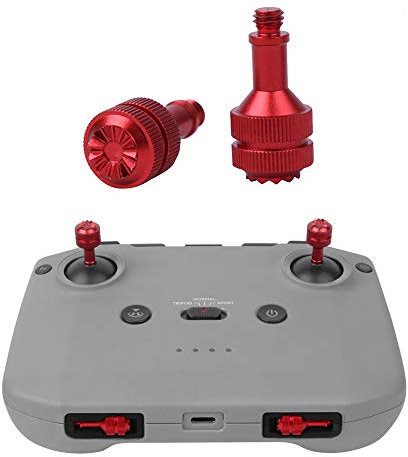 DJYILUF Teleskop Rocker Joystick für DJI Mavic NEO Fernbedienung, 1 Paar Fernbedienung Sender Teile CNC Aluminium Transmitter Joystick Daumen Stick für DJI Mavic Air 3S (Rot)