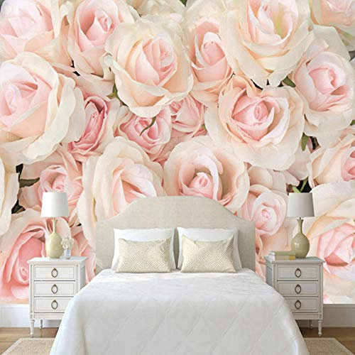 NCTQWET Photo Papier Peint Rose roses fleurs 3D Intissé Décoration Murale XXL Poster Trompe l oeil Tableaux Muraux pour Salon Chambre Toile de Fond Mur 200x140cm