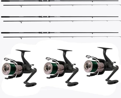 Kit Pesca Carpfishing 3 Canne Con Mulinello filo Canna Carpa Combo