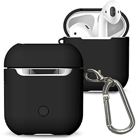 Airpods 3 2021 Cover, Airpods 3 with Padlock Gen 3 Shockproof Hard Case with Key Ring Compatible with Apple Airpods 3rd Gen 2021-Black