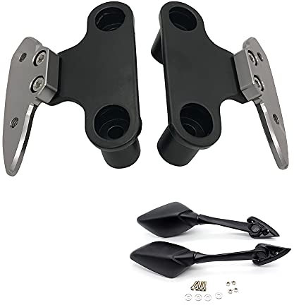 Rückspiegel Adapter Fester Halter Spiegel Loch stecker für Yamaha Xmax 250 300 400 2017-2020 Tricity 300 (Grau,Adapter Fester Halter)