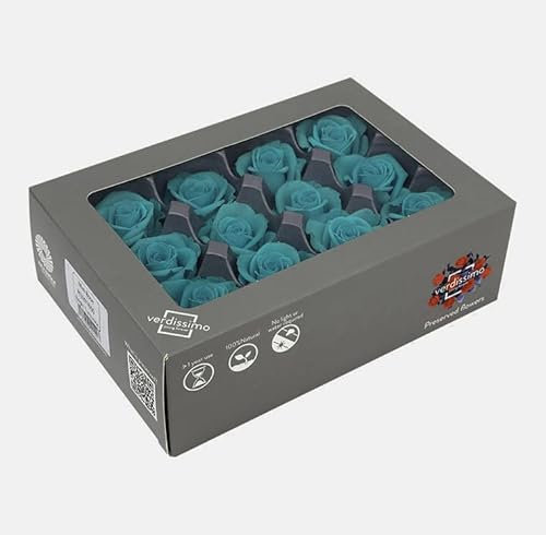 Générique VERDISSIMO Rose Stabilisée Bouton X12 / diametre de 4cm (Bleu Provence)