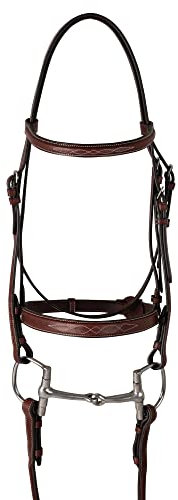 Huntley Equestrian Hunter Trensenzaum mit Zügeln, braun, Full