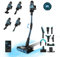 Cecotec Aspirador Escoba Conga Rockstar 9500 Connected Ergowet 3000 IA. 230W, Inteligencia Artificial, App móvil, Autonomía 90', Pantalla Digital, Sin Cable, Doble Filtro, Accesorios, 4 Programas