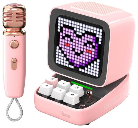 Divoom Ditoo-Mic Karaoke Bluetooth Speaker with Mic - Gift Boxed (Pink)