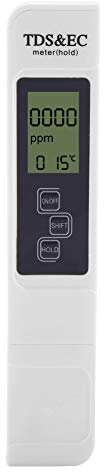 Tbest Multifunktionales Digitales LCD-Wassertester-Temperatur-Tds-EC-Messgerät für Getränke-Tds-EC