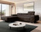 MODERNO Ecksofa mit Schlaffunktion und Bettkasten NORBERG - Sofa mit 3 Sitzen und Robusten Überzug - Schlafcouch L-Form - Modern Couch 72x279x205 cm - Ecke Links Braun