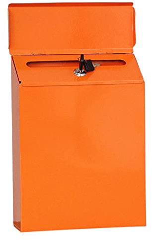 Briefkasten, abschließbar, zur Wandmontage, Kommentar-Dropbox, Zahlungshalter, Briefkasten, Orange