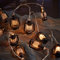 KINGCOO Retro Laterne Lichterkette Aussen, 3M 20LED Vintage Kerosin Lampen Hängende Außenleuchte Ambientebeleuchtung Batteriebetriebene für Ramadan Bistro Hinterhof Party Weihnachtsbaum Dekorationen