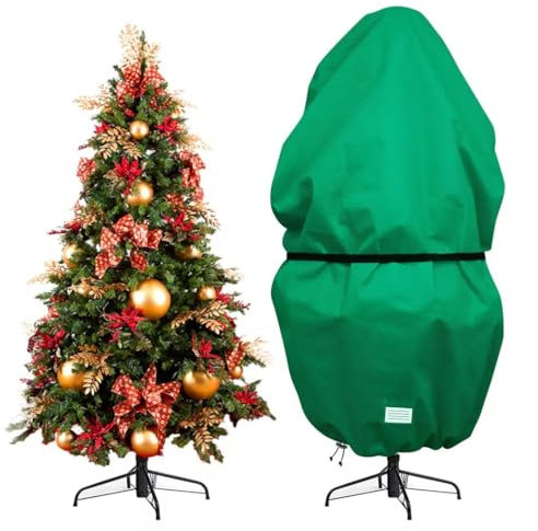 Nomiou Borsa portaoggetti per Albero di Natale,in Tessuto Non Tessuto antistrappo,con Chiusura a Strappo,per Albero di Natale Fino a 6 Piedi,per Alberi di Natale e Altre Piante in Vaso