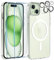 YisrLery 5 in 1 Coque pour iPhone 15 Aimantée avec 2 Verres Trempés et 2 Caméra Protecteur, Compatible MagSafe Dos Anti Rayures Coque Magnétique Antichoc TPU Bumper 6,1’’ Case (Transparent)