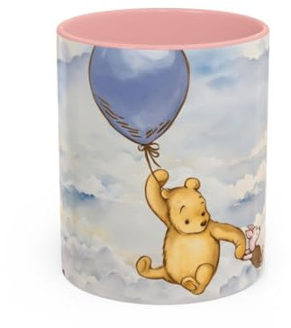 Mazevoo Winnie The Pooh Mug for Adults, Kids | Winnie the Pooh Cup, 11 oz Ceramic | Gift (11 Ounces, Pooh & Piglet in Sky)