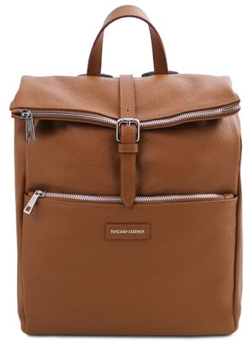 Tuscany Leather Denver Rucksack aus weichem Leder Cognac
