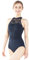 s.lemon Ballett Trikot Spitze,Damen Ärmellos Mock Nacken Gymnastik Balletttrikot Blu 165 New