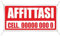 Banner Striscione VENDESI AFFITTASI con SCRITTA E NUMERO PERSONALIZZATO Personalizzabile CARTELLO misure personalizzate, con occhielli BN0BIS