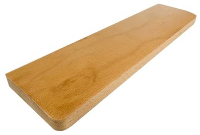 Handballenauflage aus Holz, ergonomische Handballenauflage für mechanische Gaming-Tastatur, 31 cm, kompakt, dick (Buche)