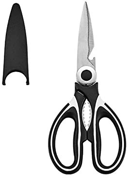 Kitchen Scissors Kitchen Aid Multifunctional Scissors with Protective Cover, Suitable for Chicken, Meat, Herbs and Veget